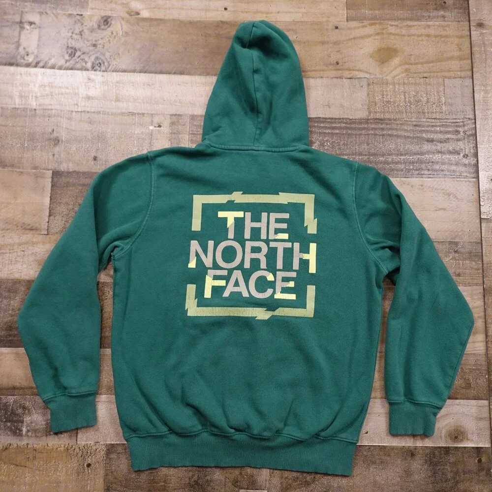The North Face Hoodie Men’s Medium Green Logo‎ Pullover Outdoor